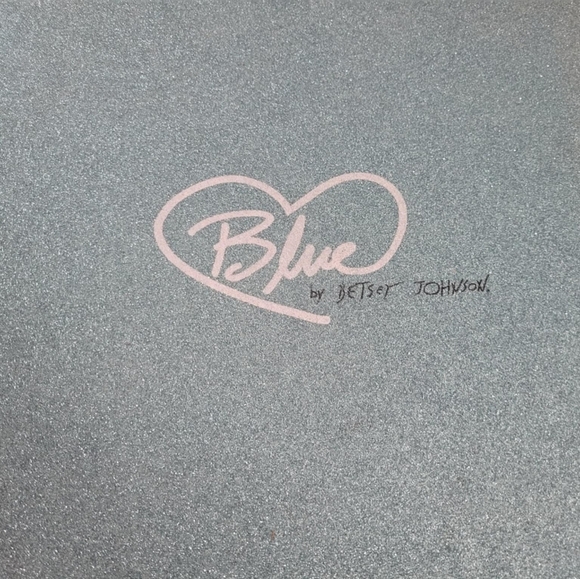 NIB Betsey Johnson Blue Wedding Honor Silver Metal Pumps Sz 10 - Picture 9 of 9